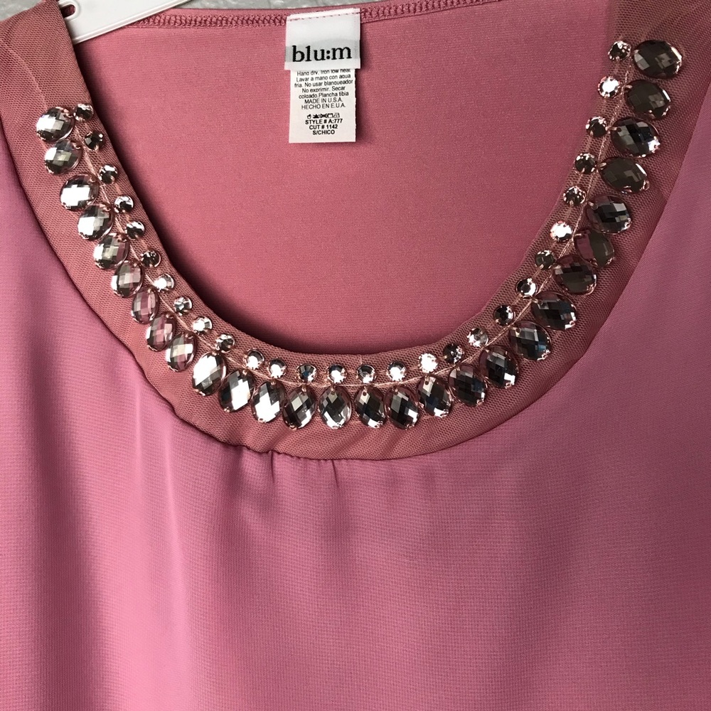 Pink Embellished Women's Blouse